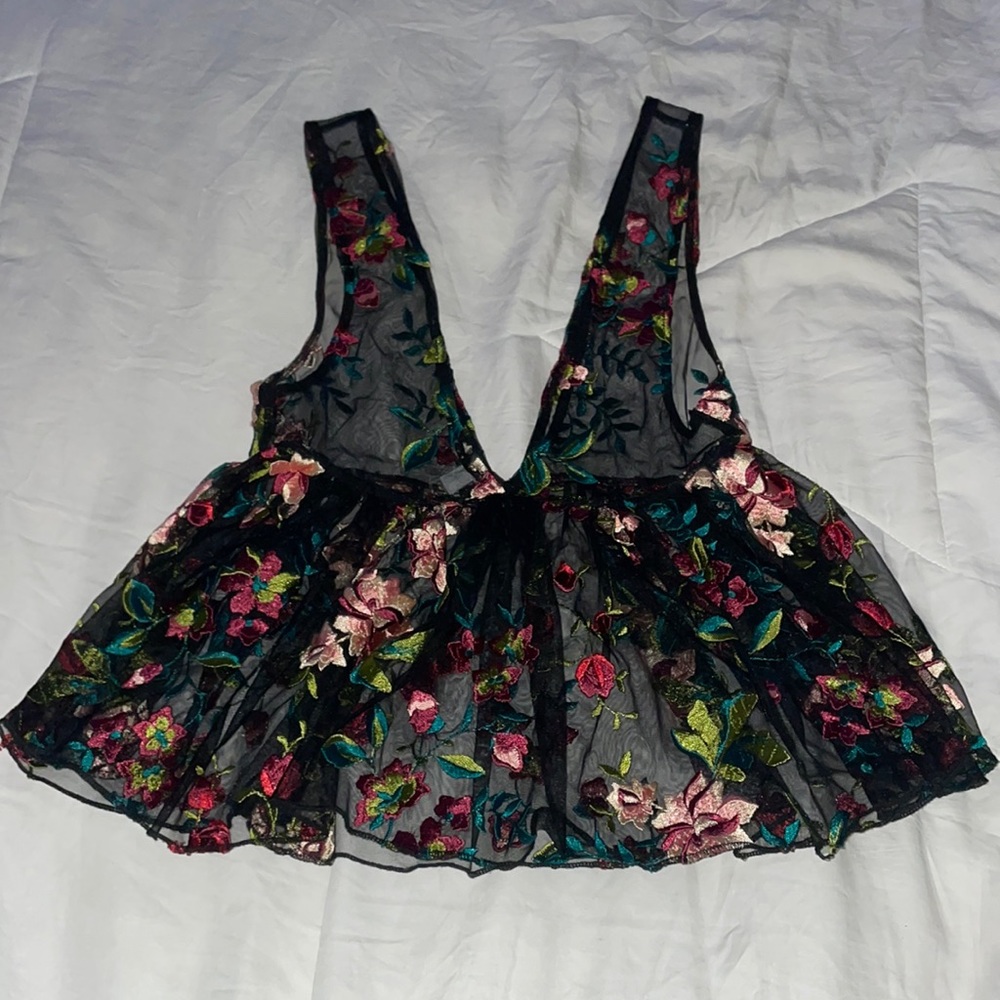 Sheer floral top